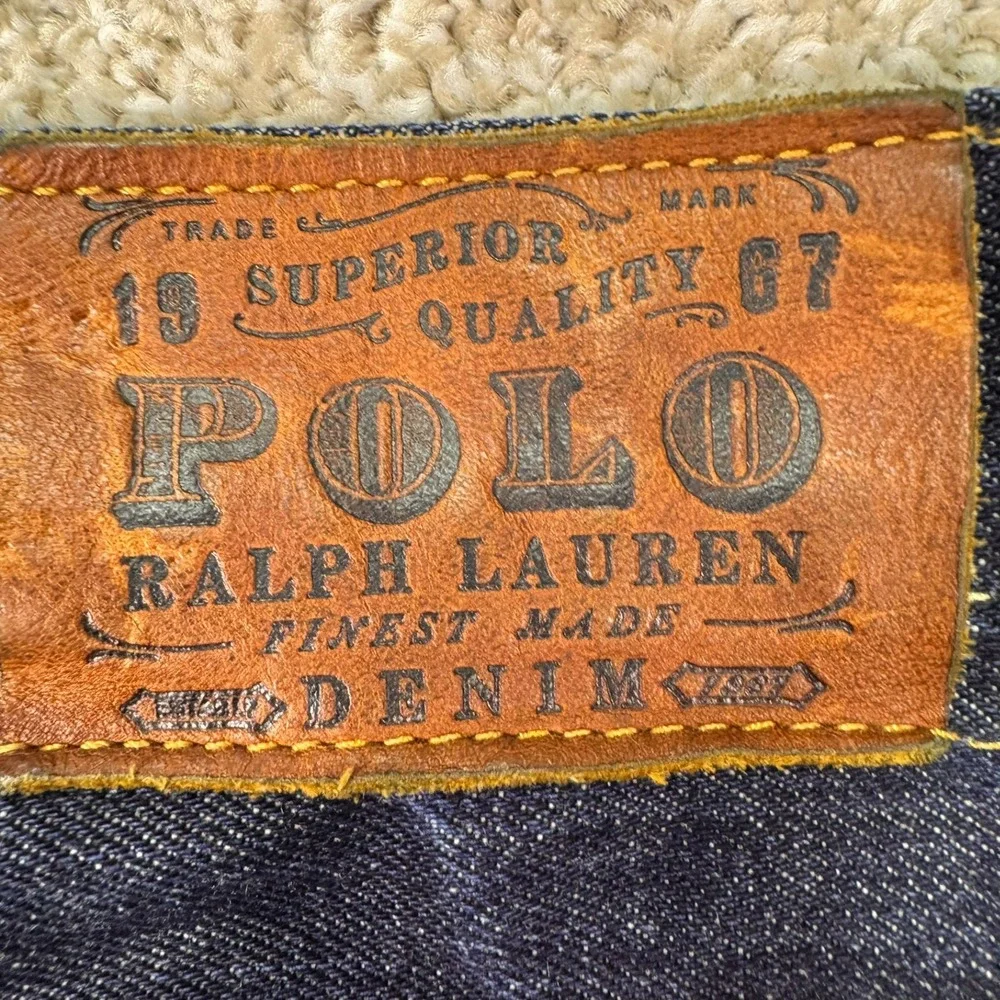 Polo Ralph Lauren Jeans Mens 33/30 Straight Leg Dark Indigo Blue Denim EUC